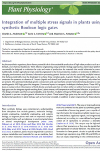 Image of the first page of manuscript in Plant Physiology